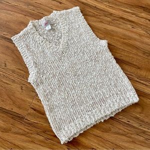 Vintage Knit Cream Sweater Vest